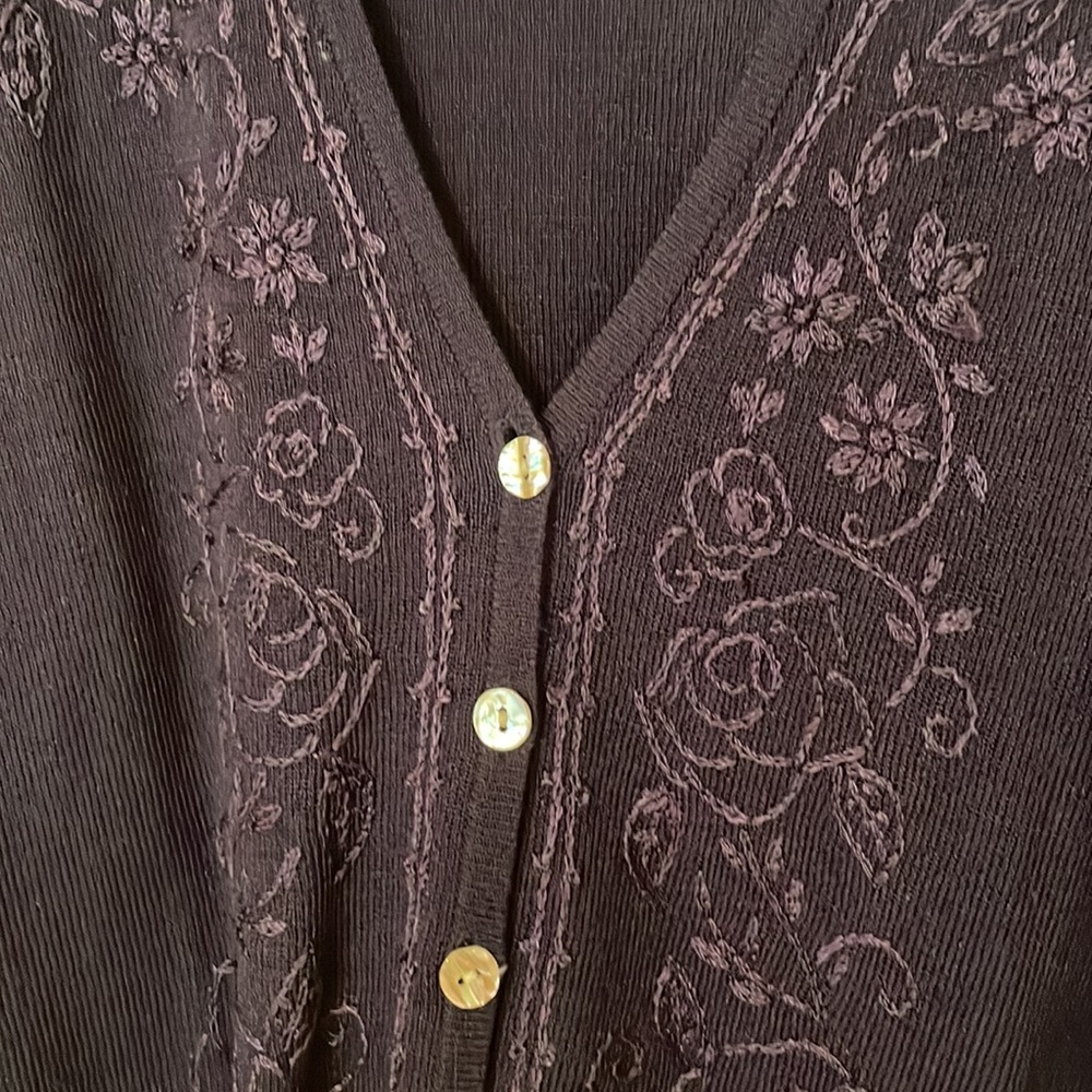 Purple Embroidered Tank Top - Picture 2 of 6